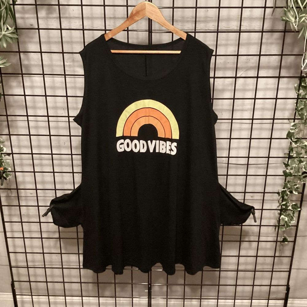 Good Vibes Sleeveless Dress With Pockets B137
